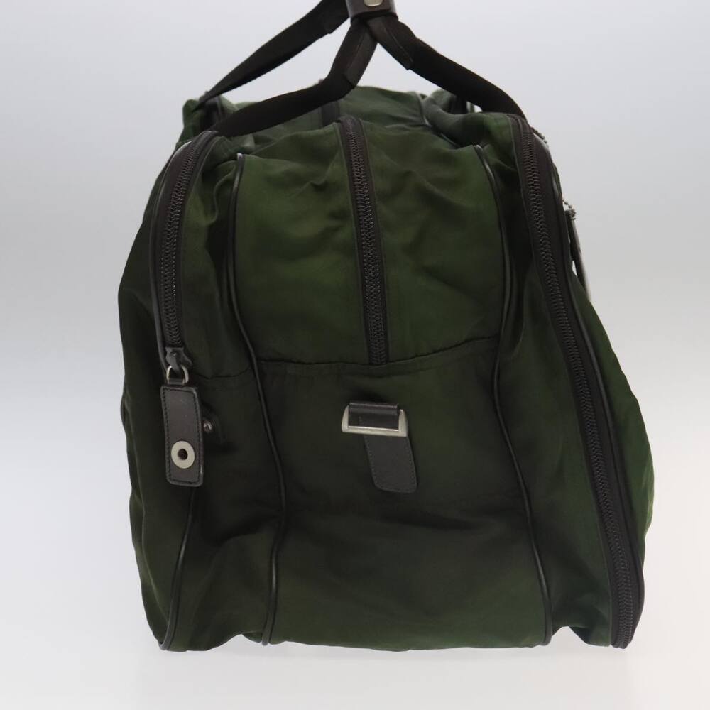 PRADA Boston Bag Nylon Khaki Silver - Picture 5 of 16